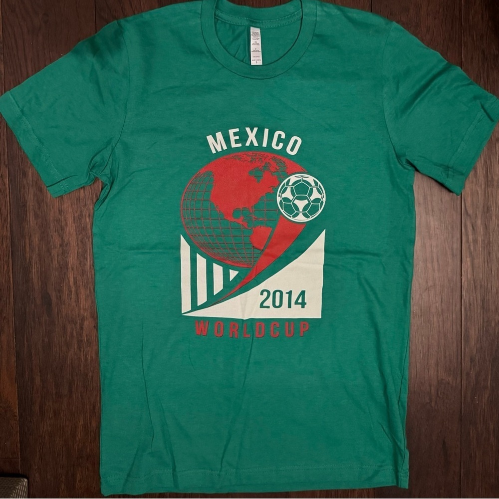 Unisex Mexico 2014 Soccer World Cup T-Shirt 100% Cotton Size Small New